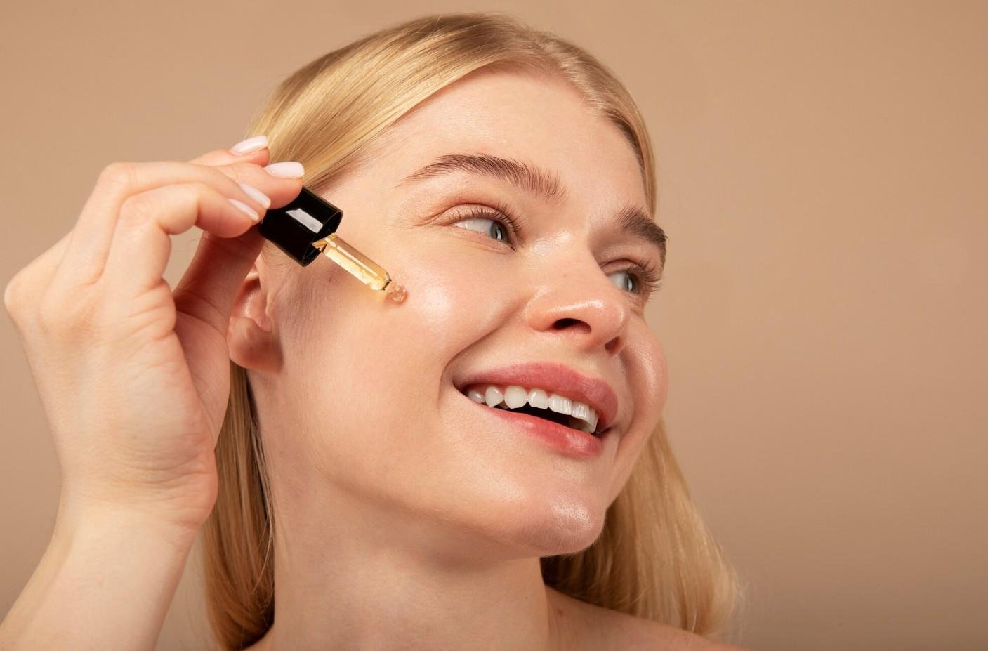 Clean skincare aesthetic with soft gradients