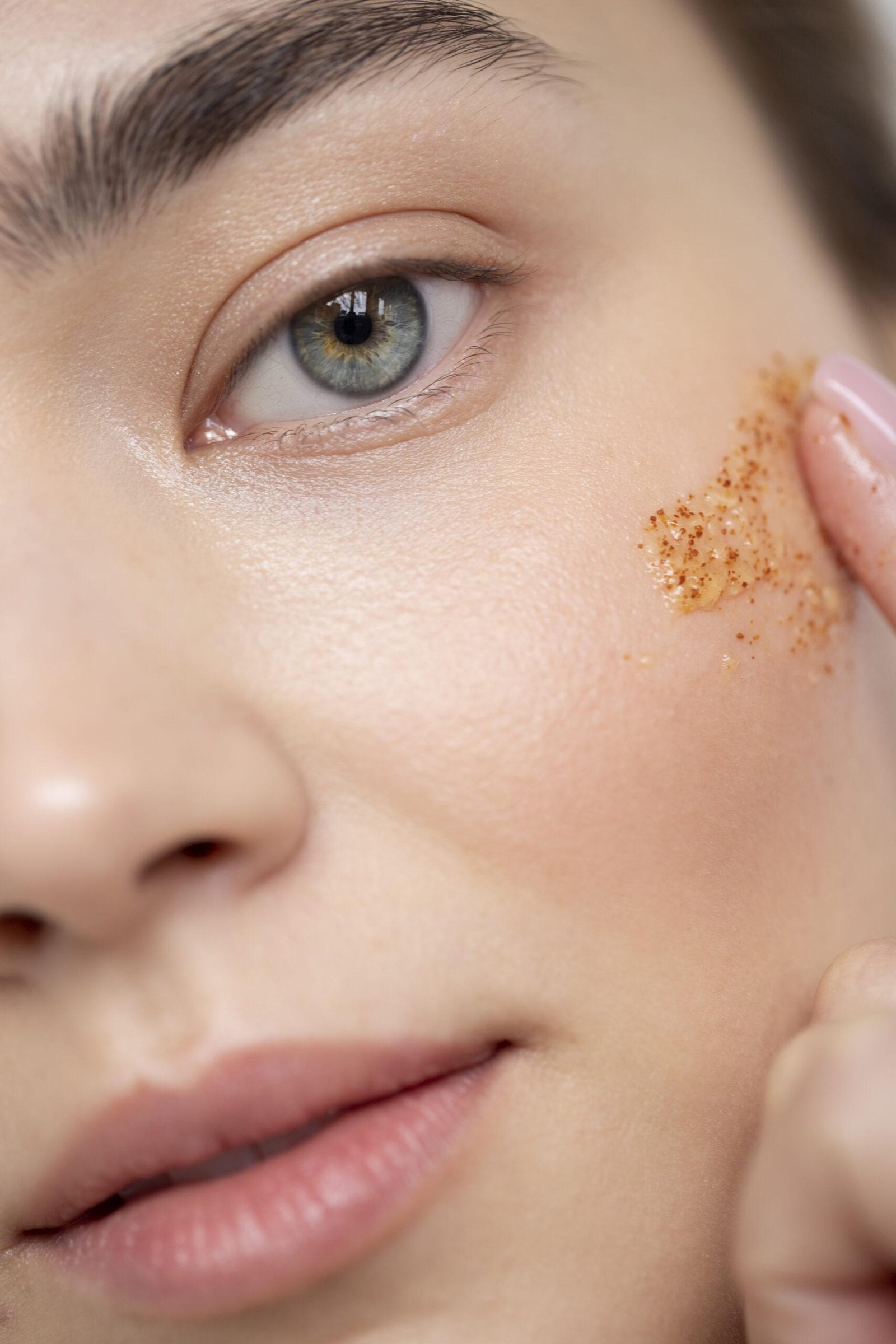 Skincare routine with gentle textures